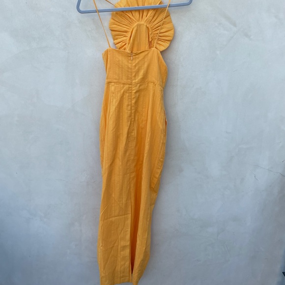 ❌SOLD❌Mara Hoffman Clareta Dress Saffron Yellow Midi - Picture 14 of 15